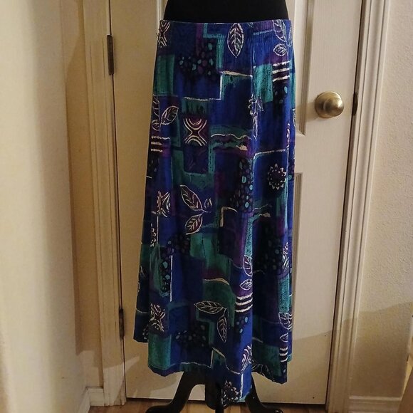 Vintage 80s/90s Alfred Dunner Abstract 3-piece Set Shirt Skirt & Blazer Sz 10/12 - Picture 4 of 8